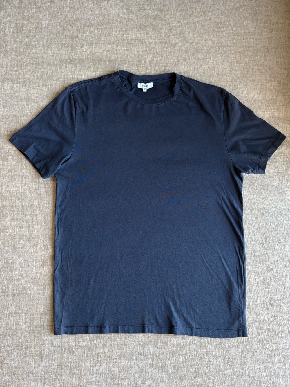 Reiss Navy Short-Sleeve Crewneck T Shirt